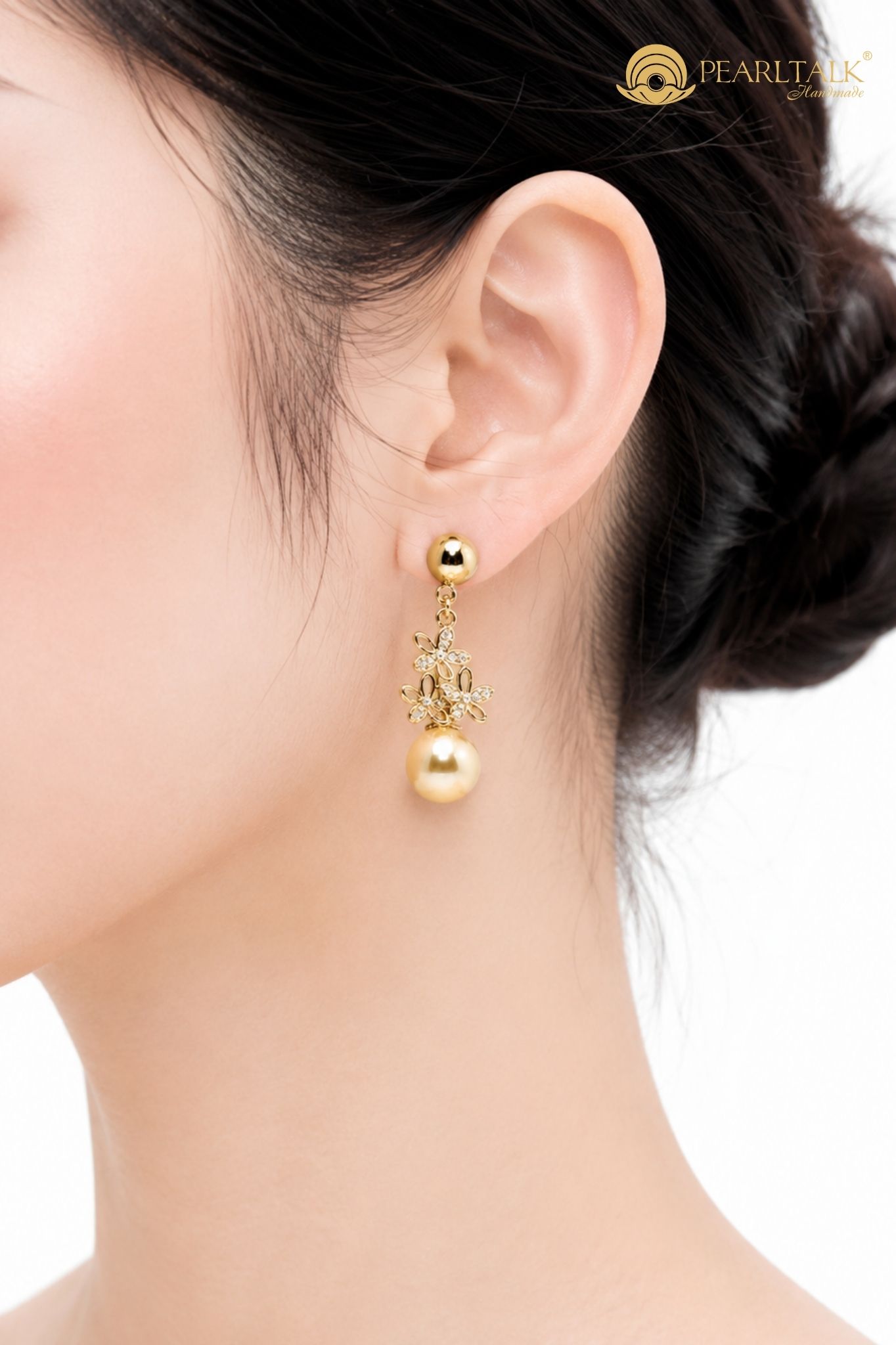 BÔNG TAI NGỌC TRAI HOA KIỀU MẠCH – E3085